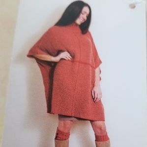 NWT Simply Noelle Knit Tunic Sweater Wrap Poncho Womens S/M